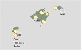 El tiempo hoy, jueves 8 de enero, en Baleares.