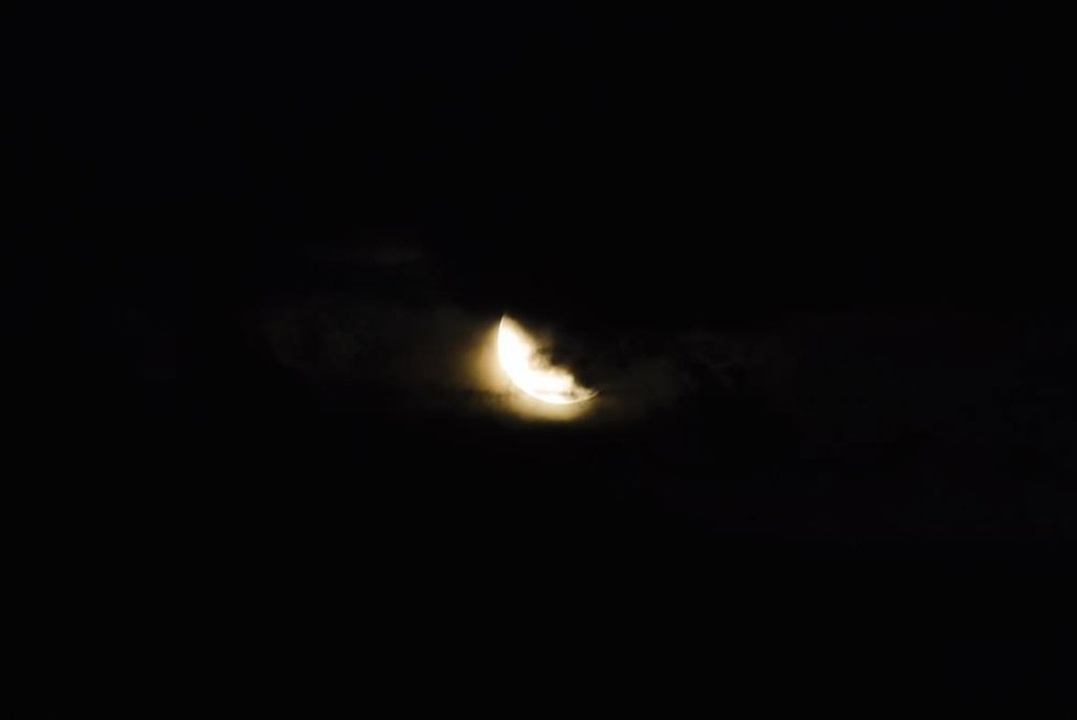 Archivo - Vista del eclipse lunar.