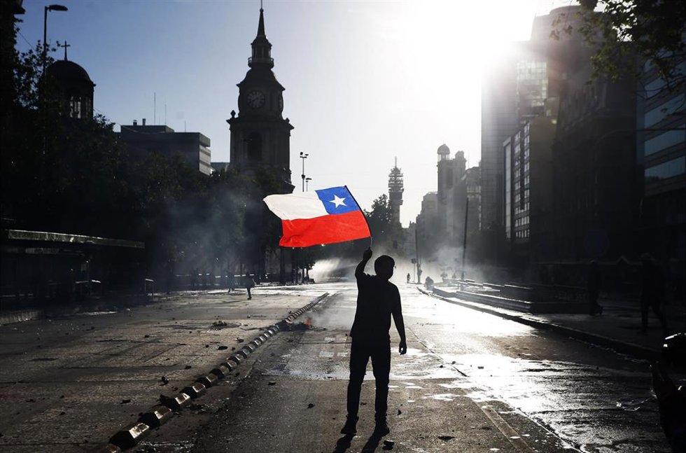 Archivo - Bandera de Chile.