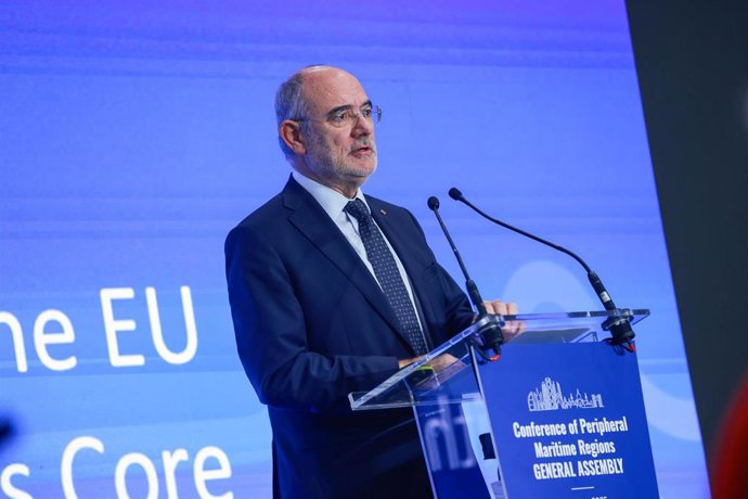 Archivo - El conseller de UE y Acción Exterior de la Generalitat, Jaume Duch, durante su intervención en la 53 Asamblea General de la Conferencia de Regiones Periféricas Marítimas (CRPM) en Barcelona