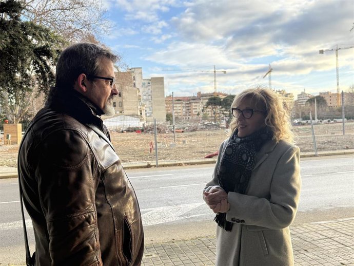 Cacho y Salazar en la zona de las Harineras.