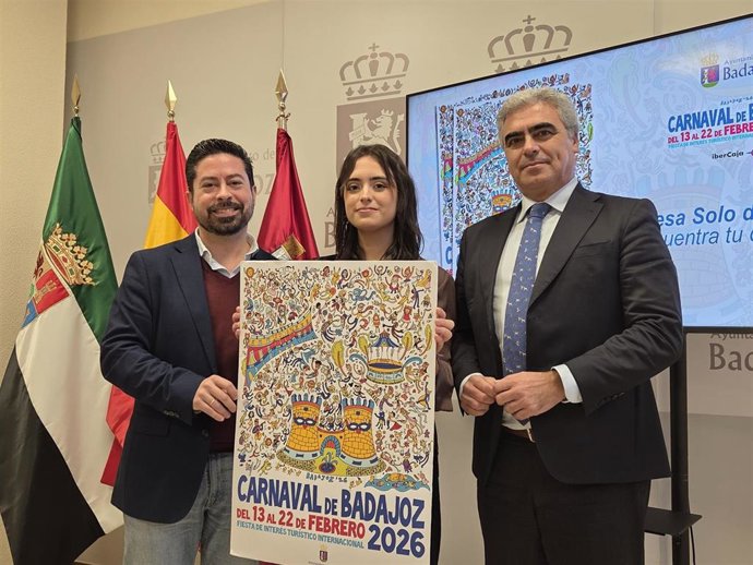 Presentación del cartel anunciador del Carnaval de Badajoz 2026.