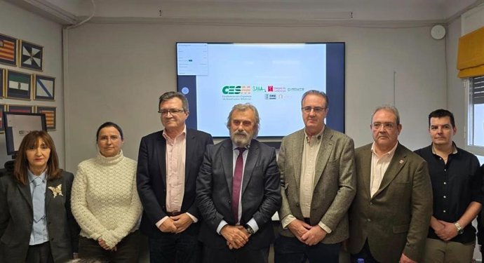 Imagen de los representantes de las organizaciones sindicales.