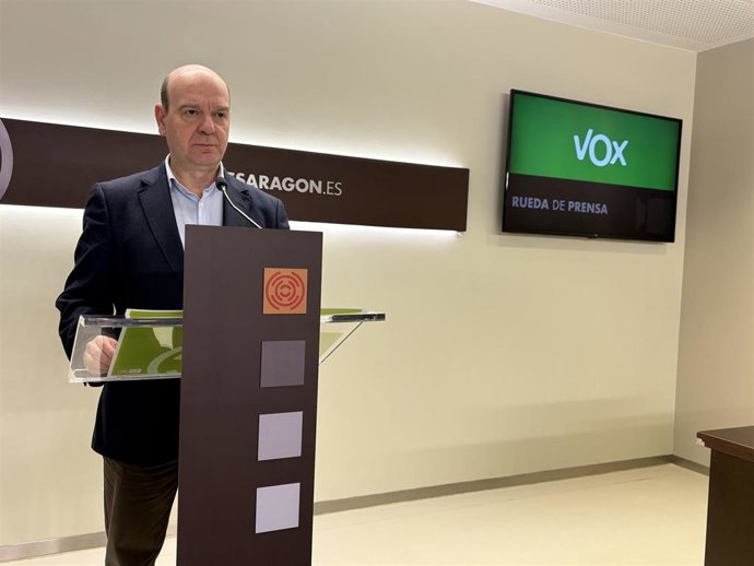 El diputado de Vox en las Cortes de Aragón y cabeza de lista por Zaragoza, Santiago Morón.