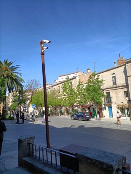 Archivo - Cámara de control de acceso del tráfico en la zona de San Juan