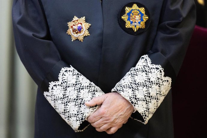 Archivo - Puñetas durante el acto de toma posesión de la nueva auditor presidenta del Tribunal Militar Central, ante el Pleno del Consejo General del Poder Judicial (CGPJ), a 21 de marzo de 2025, en Madrid (España). 