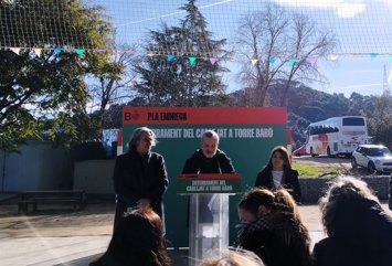 Marcé, Collboni y Ortíz en rueda de prensa este jueves.