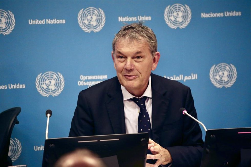Archivo - El comisionado general de la Agencia de Naciones Unidas para los Refugiados de Palestina en Oriente Próximo (UNRWA), Philippe Lazzarini, durante una rueda de prensa en septiembre de 2025 en Nueva York, Estados Unidos (archivo)