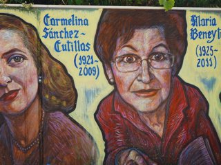 La escritora valenciana ilustrada en los Murales del Batà de Muro (Alicante)