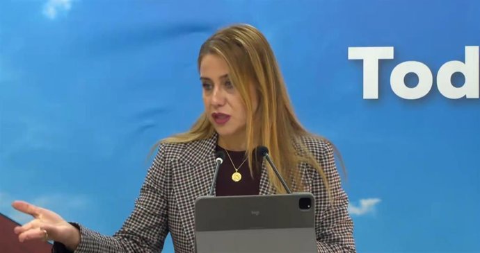 Sofía Acedo (PP), en una rueda de prensa en Melilla