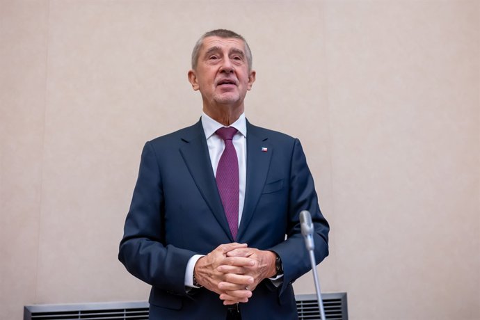 December 15, 2025, Prague, Prague, Czech Republic: Prime Minister Andrej Babis seen during the first meeting of the new Czech government. Czech President Petr Pavel today appointed a new government led by Andrej Babis, a billionaire and leader of politica