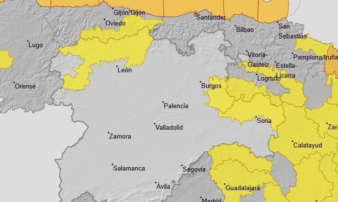 Aviso amarillo por nieve este viernes en la Cordillera Cantábrica de León por acumulaciones de hasta cinco centímetros