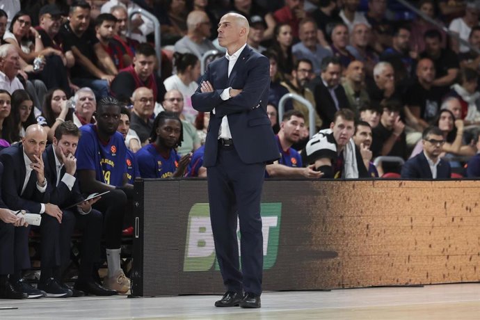 Archivo - Joan Peñarroya, ahora entrenador del Partizán de Belgrado, en su etapa en el Barça