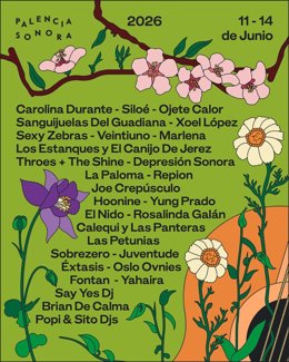 Cartel del festival Palencia Sonora 2026.