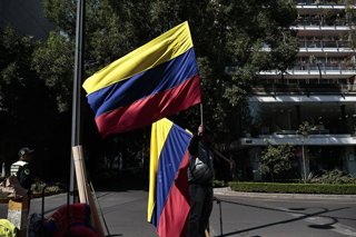 Imagen de archivo de un manifestante antichavista