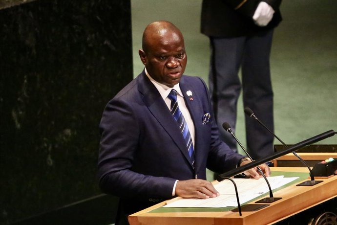 Archivo - September 25, 2025, New York City, New York: (NEW) UNGA 80 Plenary Meeting General Debate. September 25, 2025, New York, USA: His Excellency Brice Clotaire Oligui Nguema President, Head of State and Head of Government of the Gabonese Republic ad