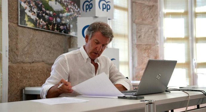 Archivo - Arxiu- El president del Partit Popular, Alberto Núñez Feijóo, en imatge d'arxiu