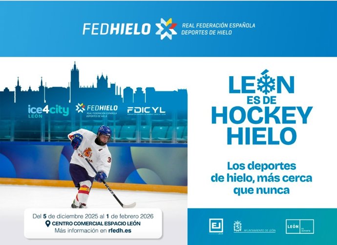 La pista de hielo de León acoge este fin de semana el Festival de Hockey Hielo U13.