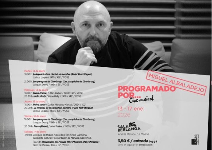 Miguel Albaladejo, guionista de 'Manolito Gafotas', programa seis películas musicales del periodo post-clásico