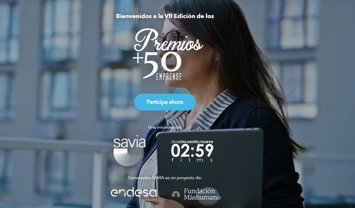 Página web de los Premios +50 Emprende