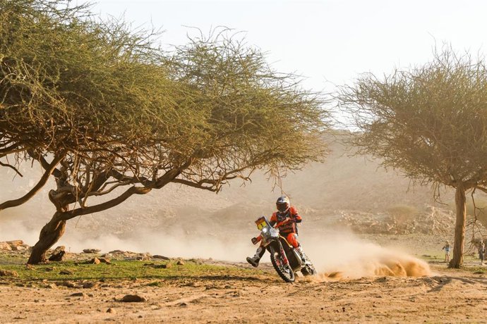 El piloto australiano Daniel Sanders (KTM), en el Rally Dakar 2026.
