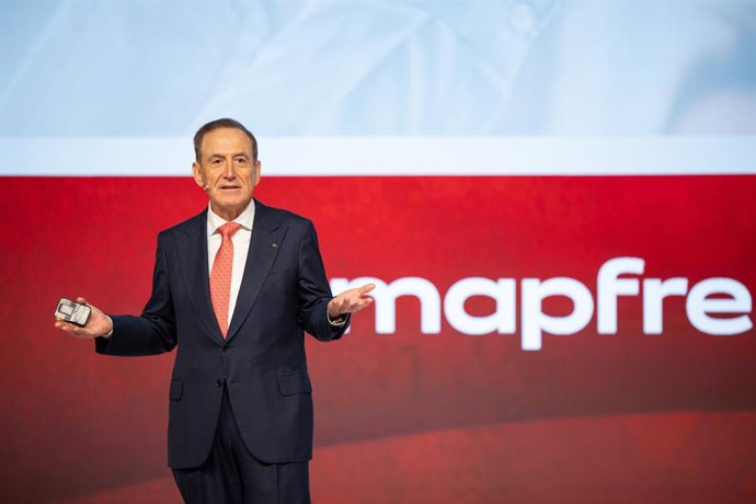 El presidente de Mapfre, Antonio Huertas, en la convención comercial anual de la aseguradora.