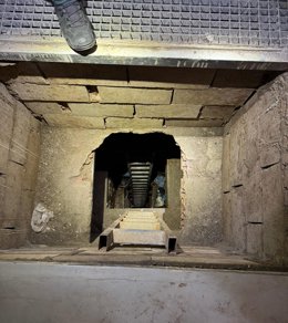 Archivo - Imagen de archivo del túnel hallado en Ceuta y que podría haberse utilizado para transportar droga desde Marruecos