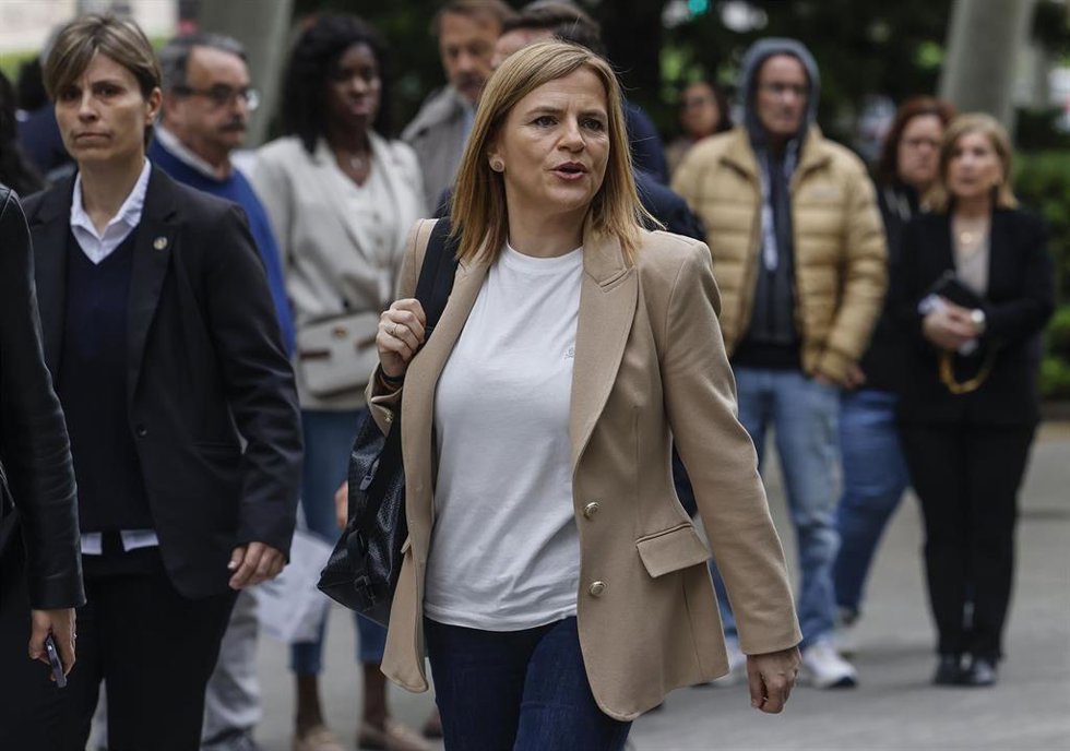 Archivo - La delegada del Gobierno, Pilar Bernabé, a su llegada a declarar como testigo, en la causa que investiga la gestión de la dana, en la Ciudad de la Justicia de Valncia, a 14 de abril de 2025