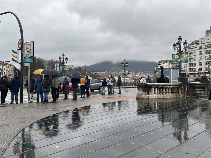 Suelo mojado en Bilbao