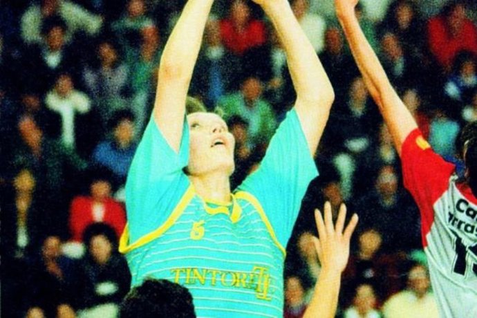 Uliana Semenova durante un partido con el Tintoretto Getafe