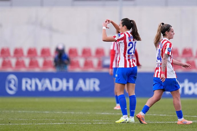 Archivo - Amaiur Sarriegi celebra un gol con el Atlético de Madrid