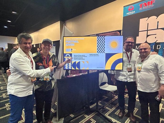 El alcalde de Mérida, Antonio Rodríguez Osuna, en la participación del Mit Jazz Festival de Mérida en una actividad en Nueva Orleans