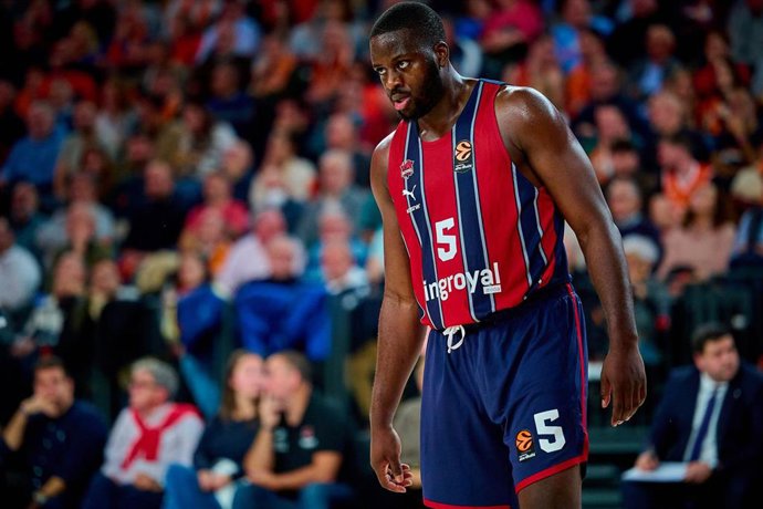Eugene Omoruyi, durante un partido con el Baskonia.