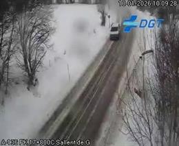 Estado de la A-136 en Sallent de Gállego.
