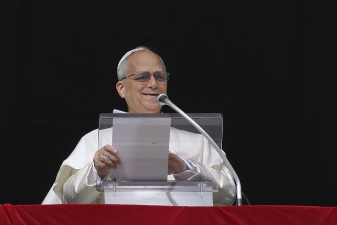 El Papa León durante el Ángelus del 4 de enero de 2026.  Vatican Media/IPA via ZUMA Press/dpa