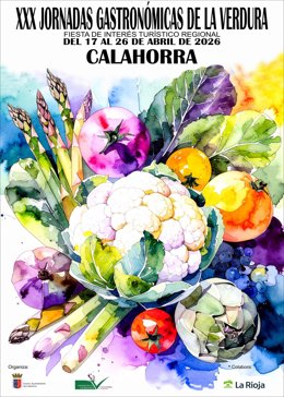 Un bodegón de verduras de la huerta calagurritana anuncia las XXX Jornadas Gastronómicas de la Verdura