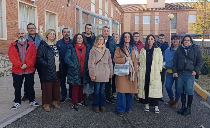 La candidata de Izquierda Unida Movimiento Sumar, Marta Abengochea, en la localidad de Andorra