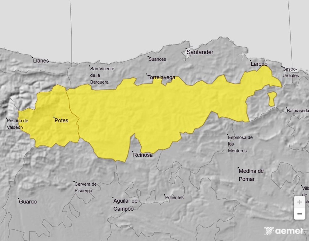Liébana, el centro y el Valle de Villaverde, en aviso amarillo por viento desde este lunes