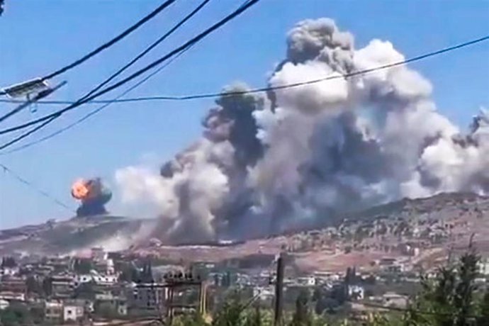 Archivo - Bombardeo israelí en Líbano