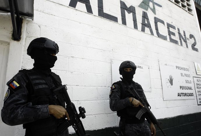 February 5, 2019 - Valencia, Carabobo, Venezuela - February 05, 2019. Venezuelan authorities reported on the alleged seizure of war weapons at the Arturo Michelena international airport in the city of Valencia, in the state of Carabobo. The cargo from the