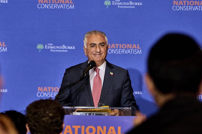 Archivo - July 10, 2024, Washington Dc, Washington Dc, USA: Crown Prince of Iran Reza Pahlavi speaks at the National Conservative Conference in Washington D.C., Wednesday, July 10, 2024.