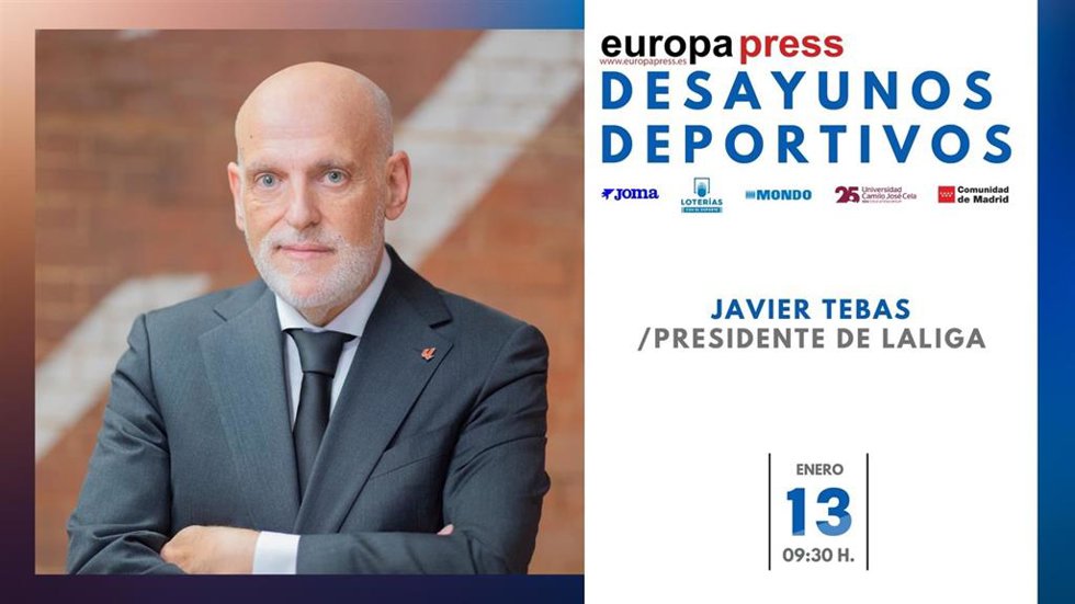 El presidente de LaLiga, Javier Tebas, afronta este martes los retos de LaLiga en los Desayunos Deportivos de EP.