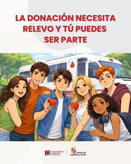 Gráfico elaborado por dona sangre en Castilla y León para llamar a la donación por parte de los jóvenes