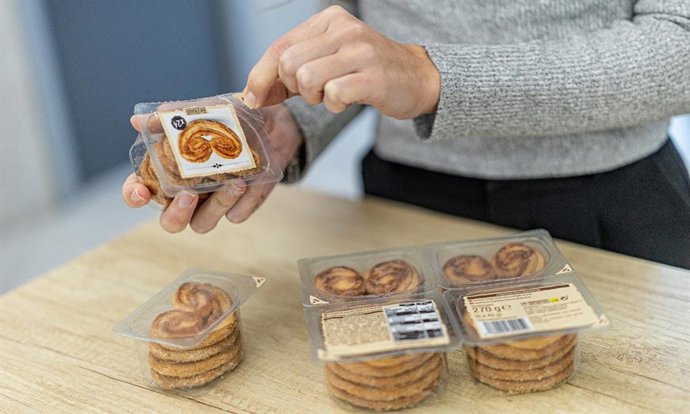 Nuevo envase de las palmeritas de hojaldre de Mercadona.