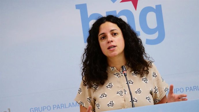 Archivo - La portavoz de Facenda del BNG en el Parlamento, Noa Presas, en rueda de prensa, a 14 de noviembre de 2025.