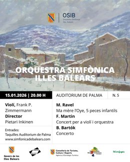 Cartel del concierto de la Orquesta Sinfónica de Baleares de este jueves