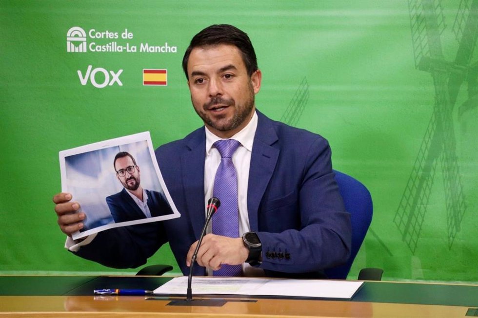 El portavoz de Vox en las Cortes de C-LM, Iván Sánchez.
