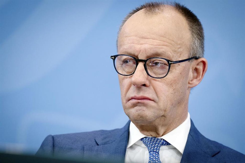 Archivo - El canciller de Alemania, Friedrich Merz, durante una rueda de prensa en la capital, Berlín, en diciembre de 2025 (archivo)