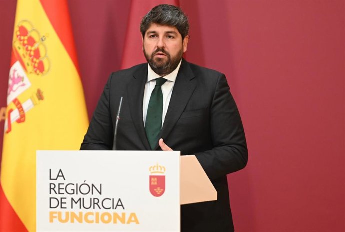 El presidente de la Región de Murcia, Fernando López Miras
