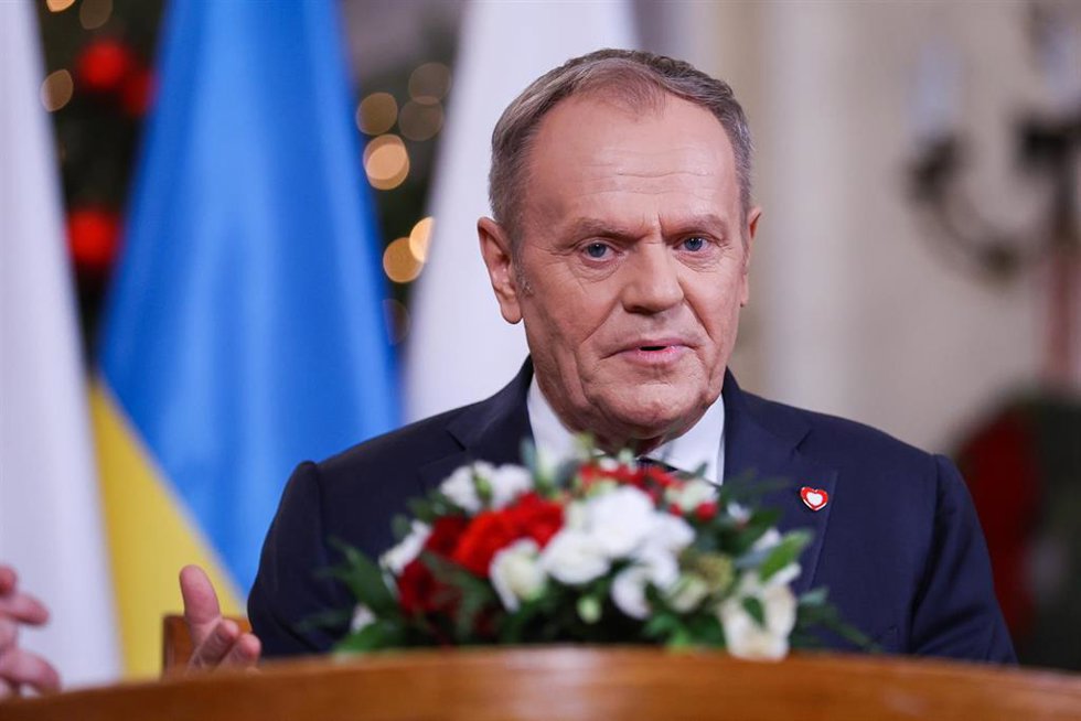 El primer ministro de Polonia, Donald Tusk, en el marco de una reciente visita de Ucrania.